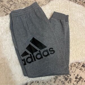 Adidas Black and Gray Jogger Sweatpants with Logo
